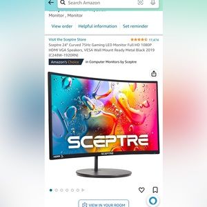 COPY - Like new curved monitor